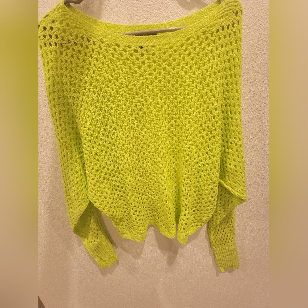 Express Bright Green Crop Sweater